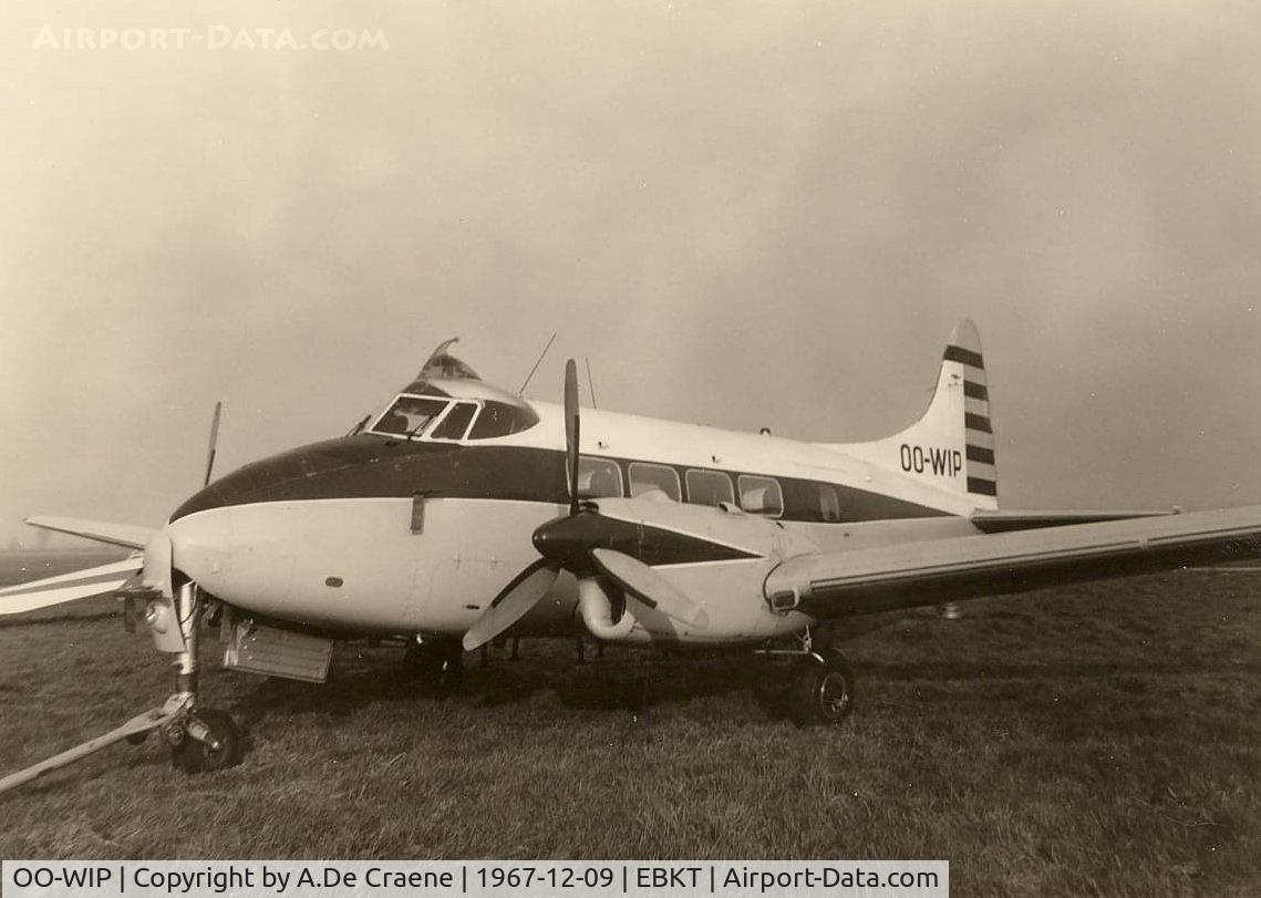 OO-WIP, De Havilland DH-104 Dove 6 C/N 04493, OO-WIP of Golden River Aviation Club at Wevelgem.