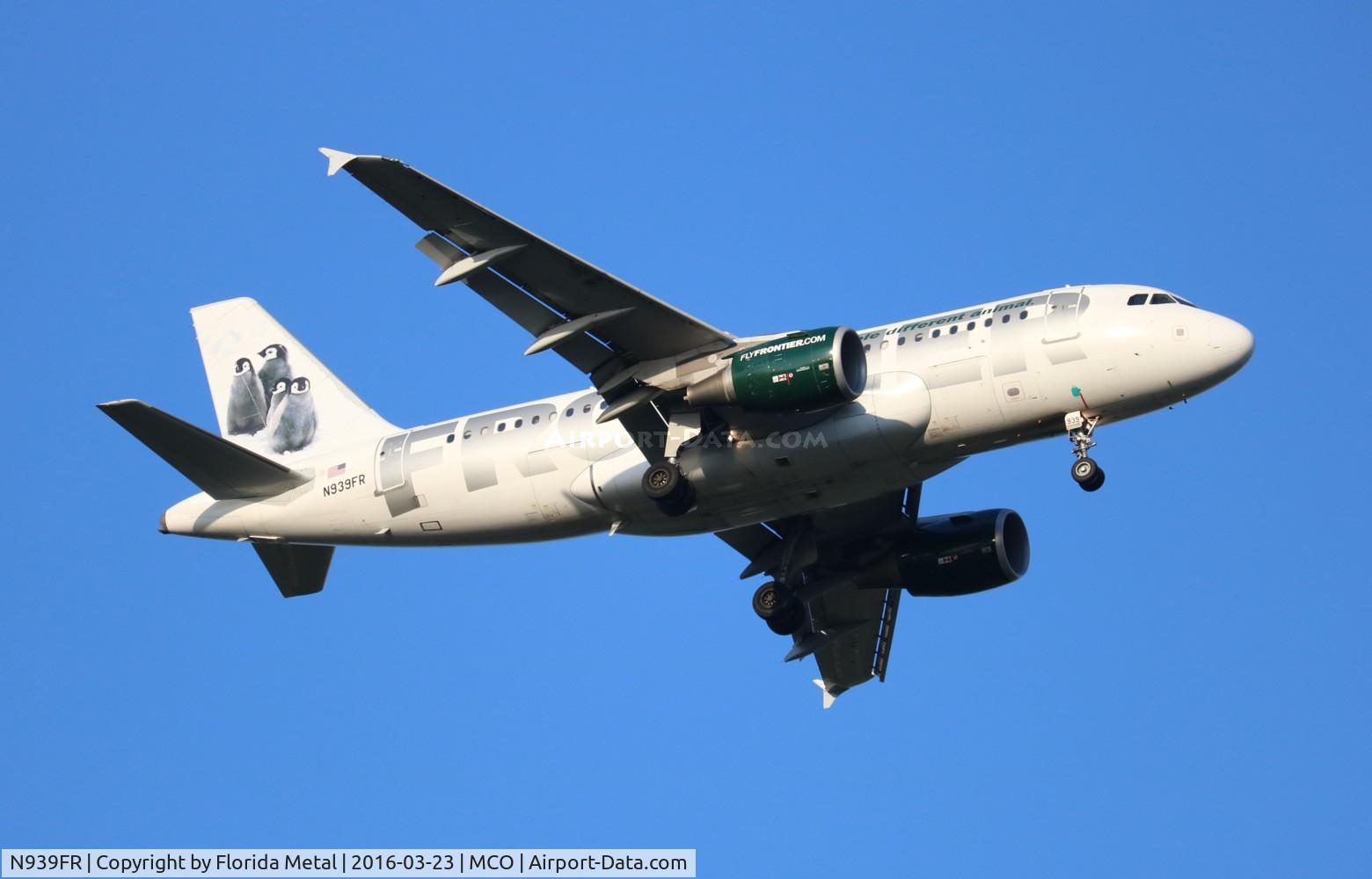 N939FR, 2005 Airbus A319-111 C/N 2448, Frontier penguins (Joe, Jim, Jay and Gary)