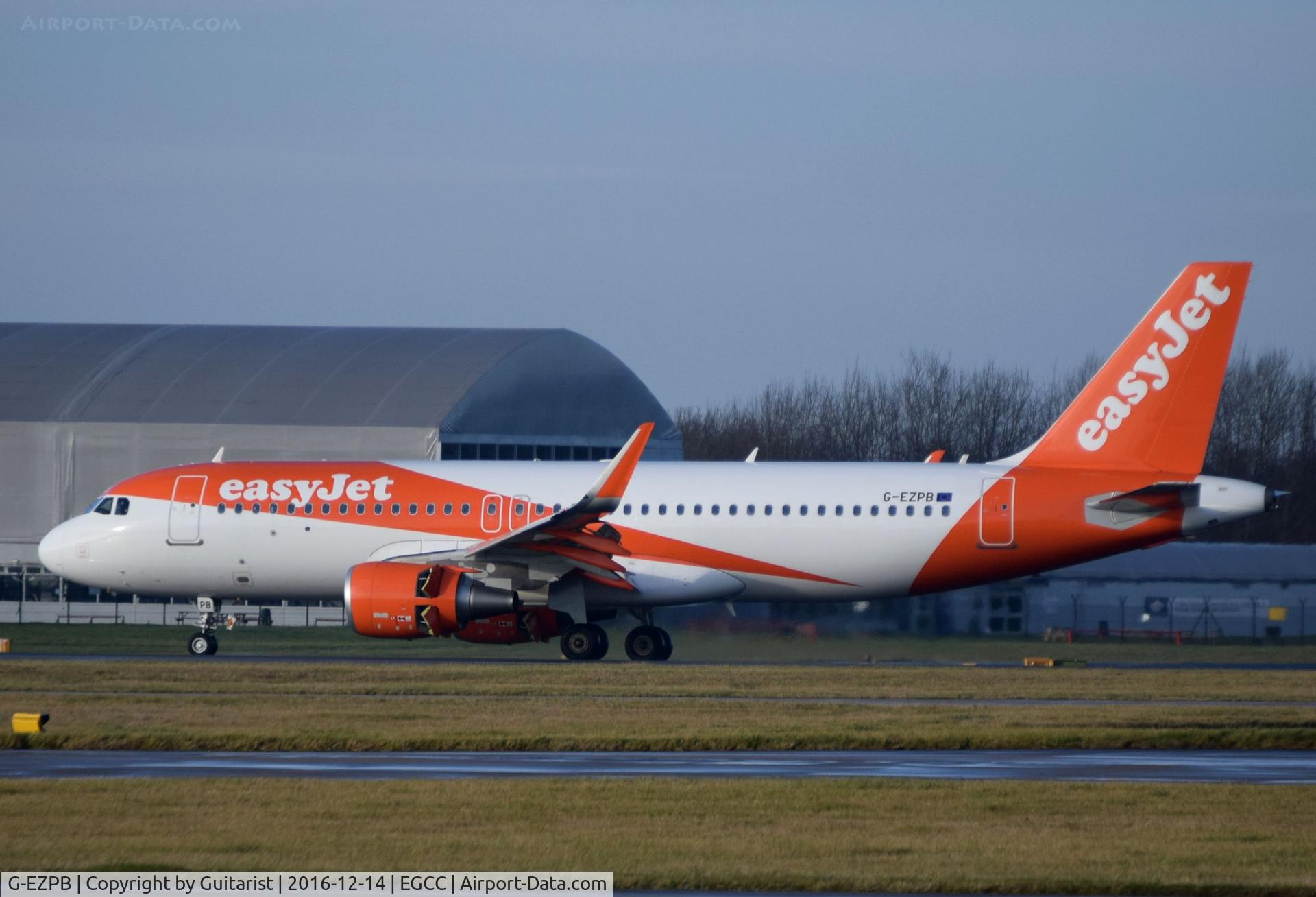 G-EZPB, 2015 Airbus A320-214 C/N 6977, At Manchester