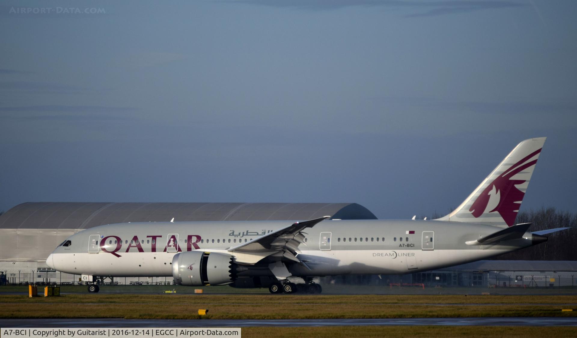 A7-BCI, 2013 Boeing 787-8 Dreamliner Dreamliner C/N 38327, At Manchester