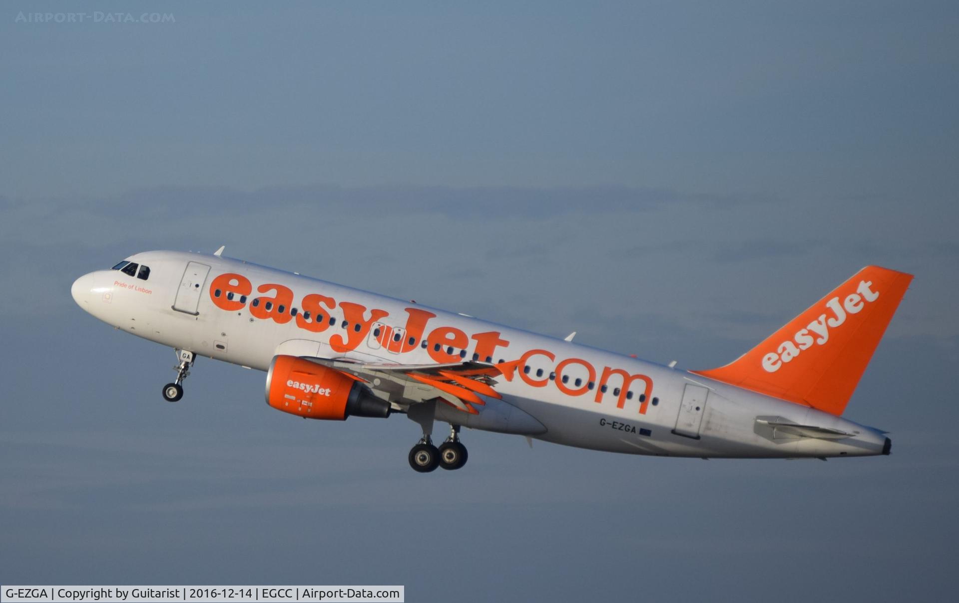 G-EZGA, 2010 Airbus A319-111 C/N 4427, At Manchester