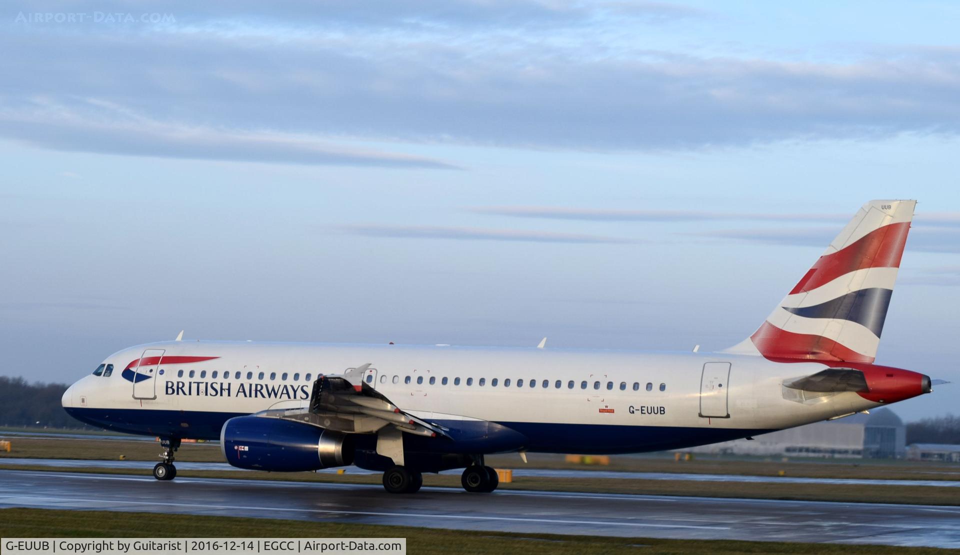 G-EUUB, 2002 Airbus A320-232 C/N 1689, At Manchester