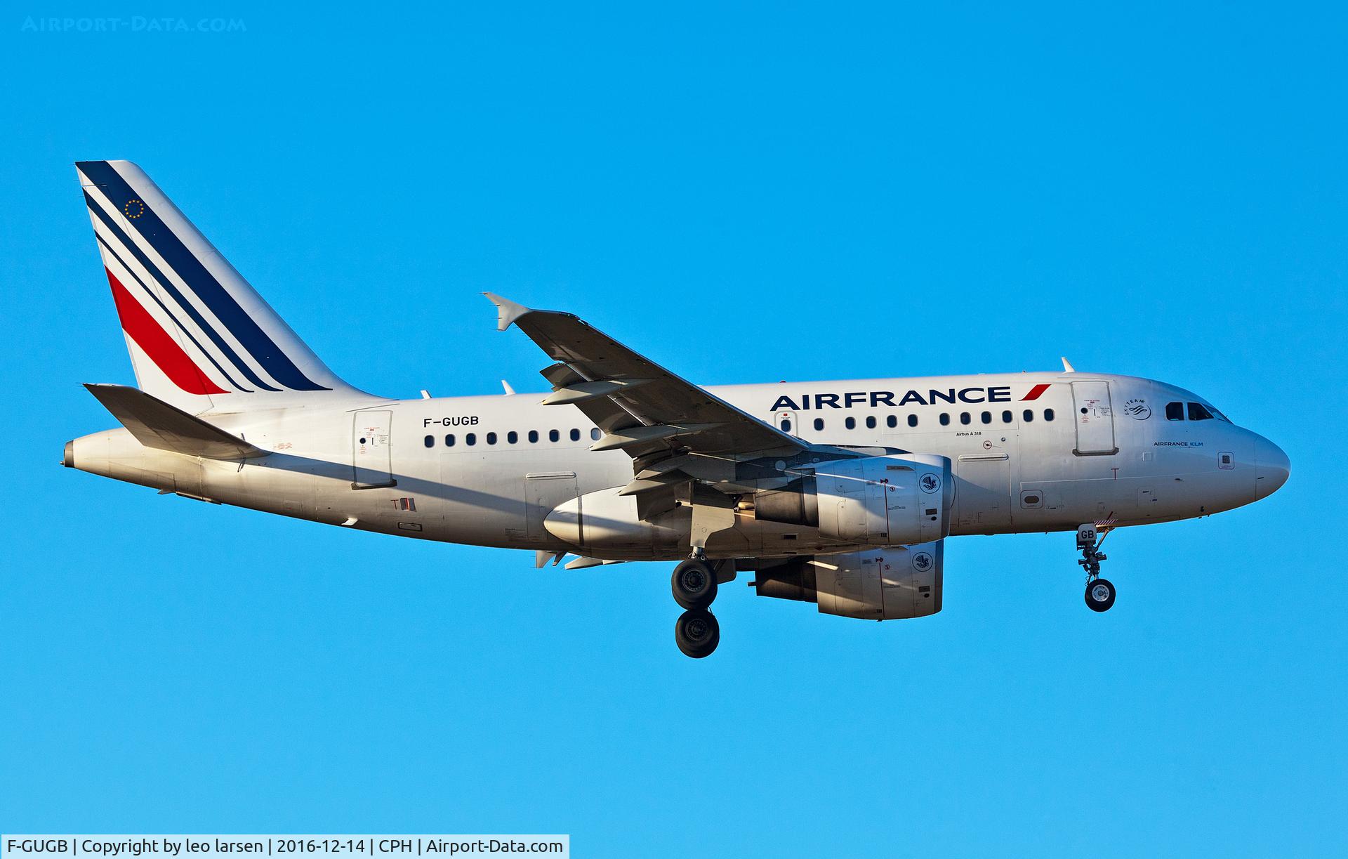 F-GUGB, 2003 Airbus A318-111 C/N 2059, Copenhagen 14.12.16 app to R-04L