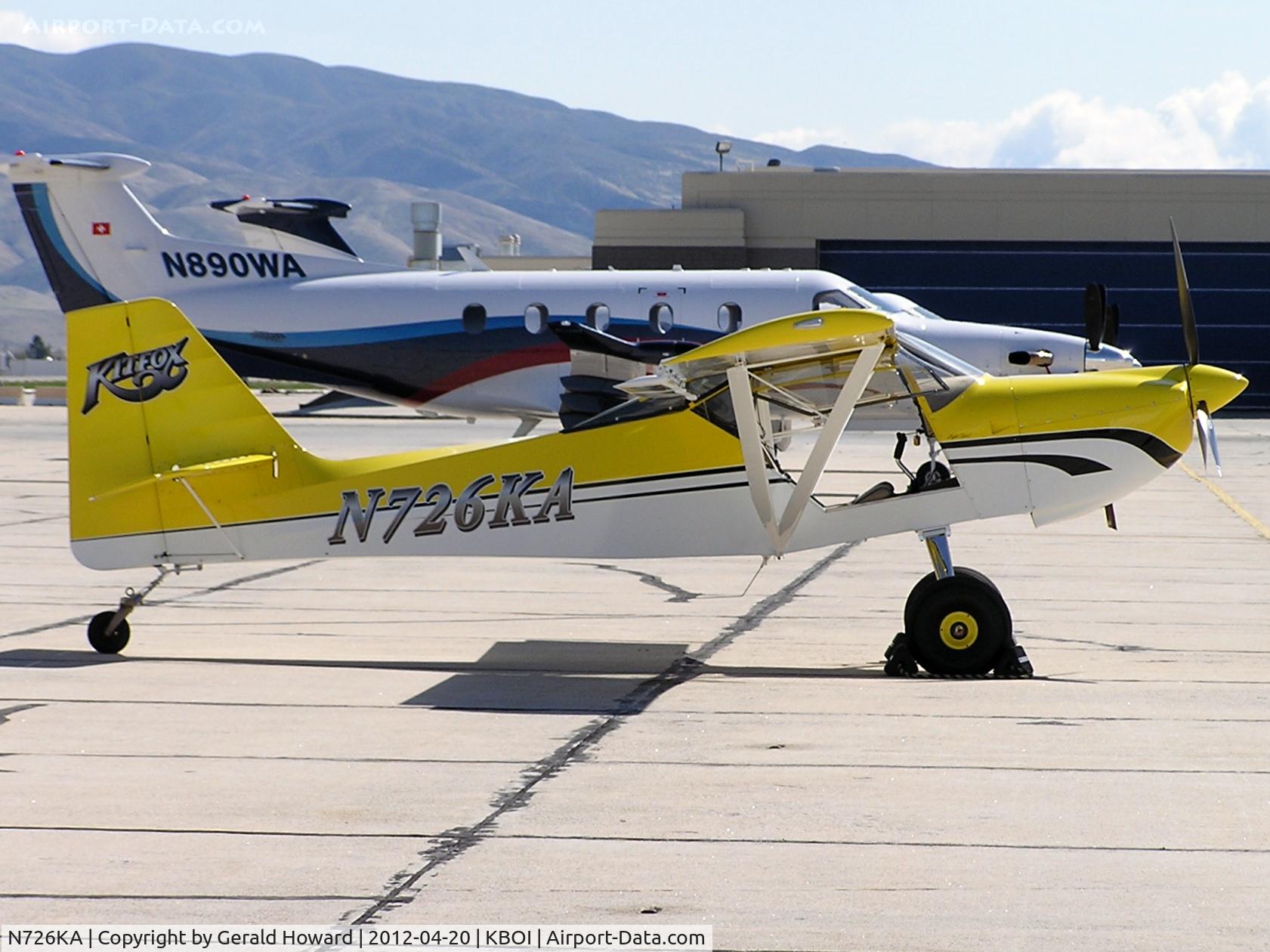 N726KA, Foxair Kitfox Light Sport C/N KA09046153, Parked on the Western Aircraft ramp.