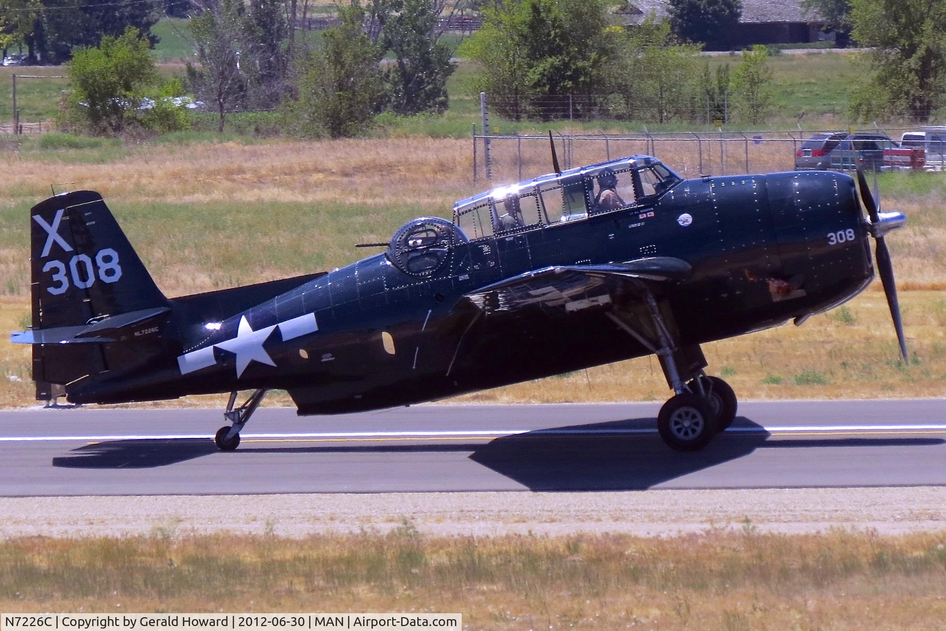 N7226C, Grumman TBM-3E Avenger C/N 85938, Taxing in after landing RWY 29.