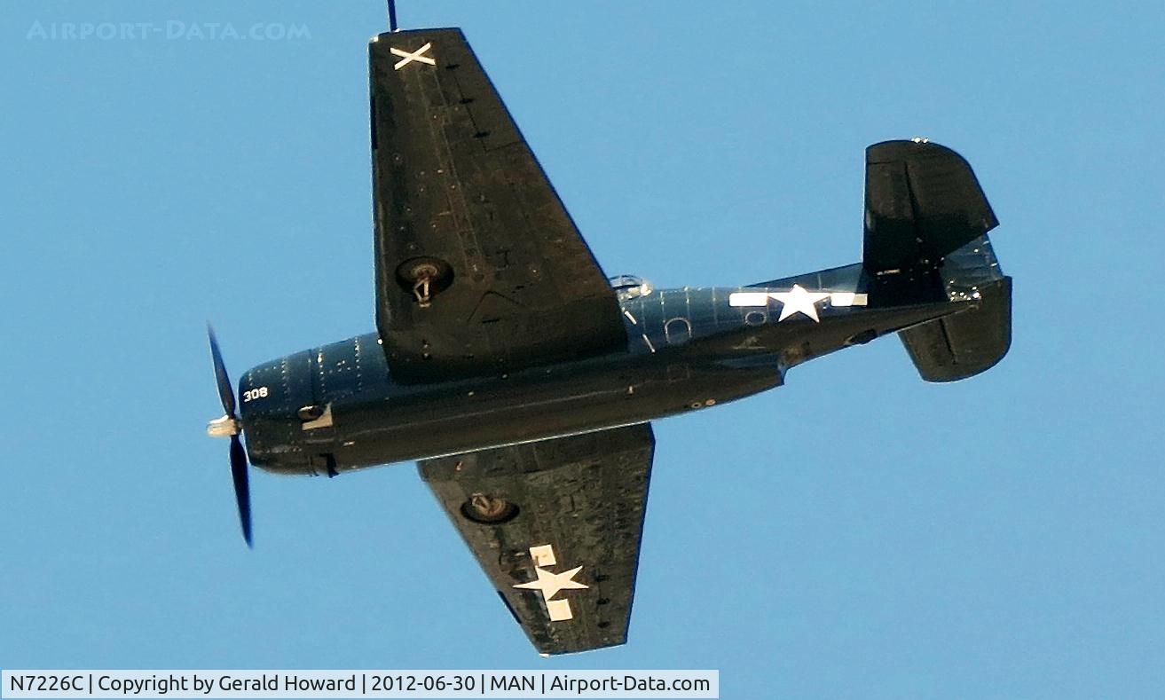 N7226C, Grumman TBM-3E Avenger C/N 85938, Flying overhead at the Nampa air show.