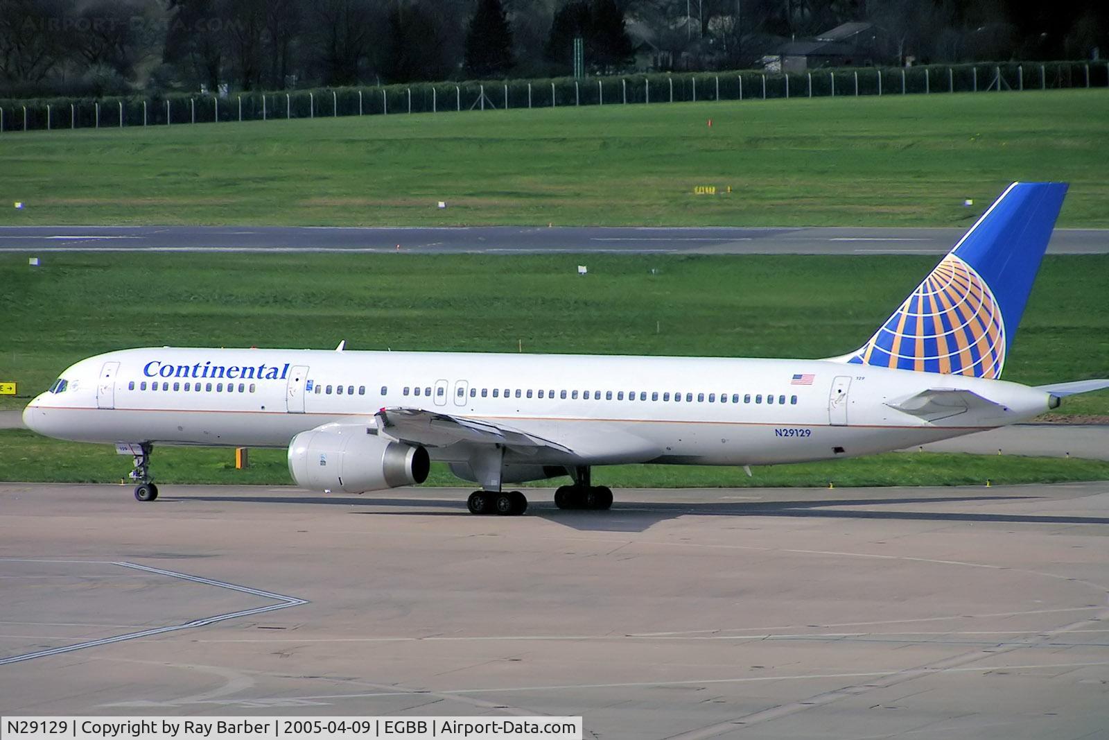 N29129, 1998 Boeing 757-224 C/N 28969, Boeing 757-224ET [28969] (Continental Airlines) Birmingham Int'l~G 09/04/2005