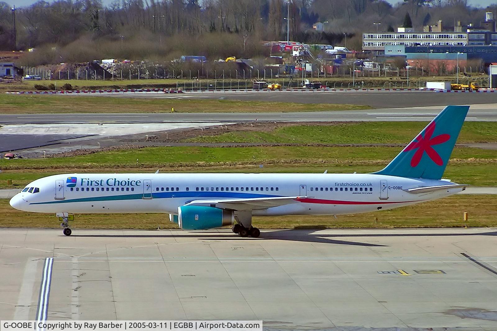 G-OOBE, 2003 Boeing 757-28A C/N 33100, Boeing 757-28A [33100] (First Choice Airways) Birmingham Int'l~G 11/03/2005
