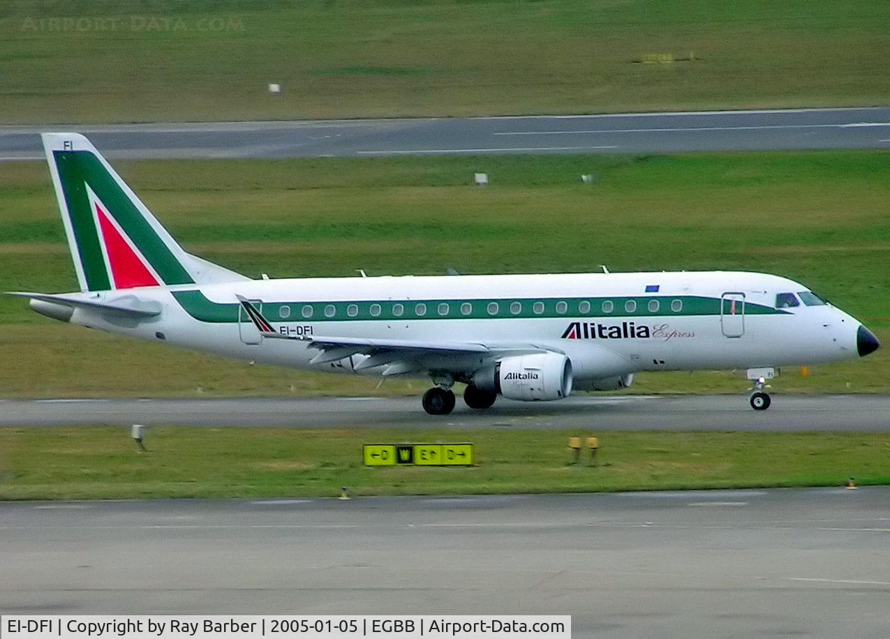 EI-DFI, 2003 Embraer 170LR (ERJ-170-100LR) C/N 17000010, Embraer Emb-170-100LR [17000010] (Alitalia Express) Birmingham Int'l~G 05/01/2005