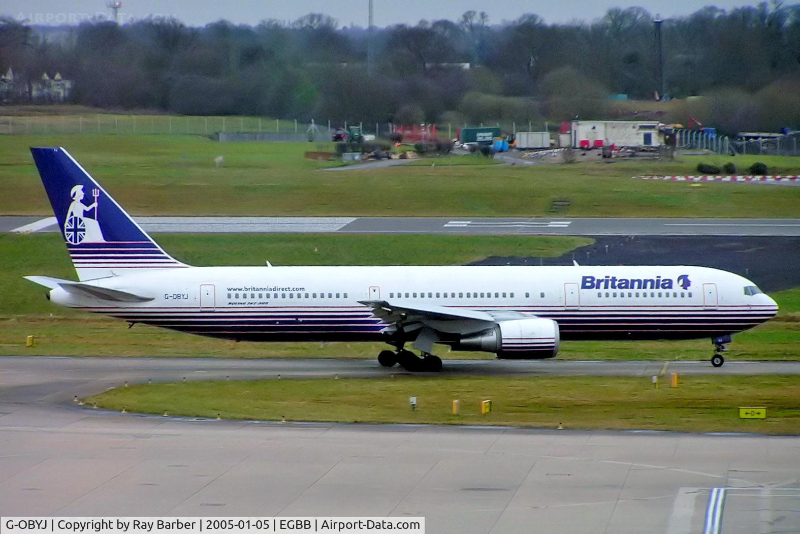 G-OBYJ, 2000 Boeing 767-304 C/N 29384, Boeing 767-304ER [29384] (Britannia Airways) Birmingham Int'l~G 05/01/2005