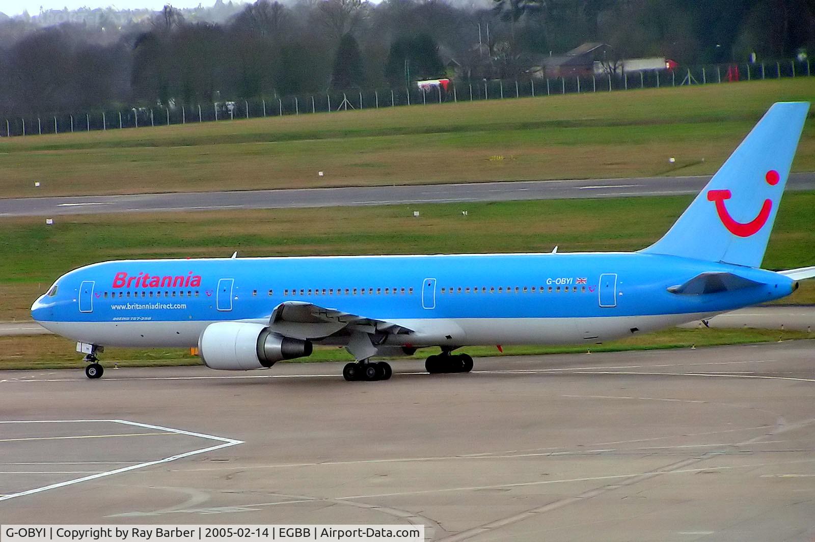 G-OBYI, 2000 Boeing 767-304/ER C/N 29138, Boeing 767-304ER [29138] (Britannia Airways) Birmingham Int'l~G 14/02/2005
