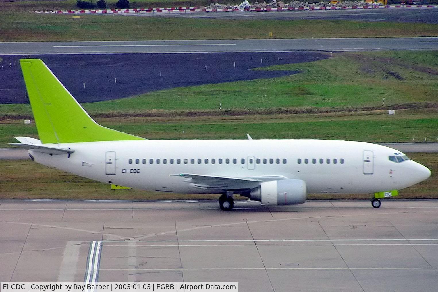 EI-CDC, 1990 Boeing 737-548 C/N 24968, Boeing 737-548 [24968] (Aer Lingus) Birmingham Int'l~G 05/01/2005. Being painted up for sale to airBaltic.