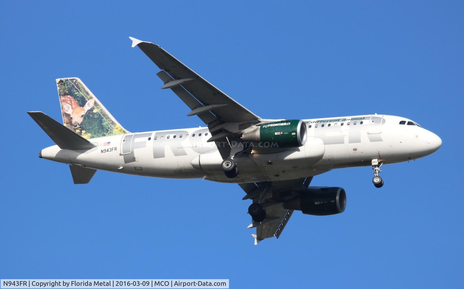 N943FR, 2005 Airbus A319-112 C/N 2518, Frontier Cloe Deer fawn