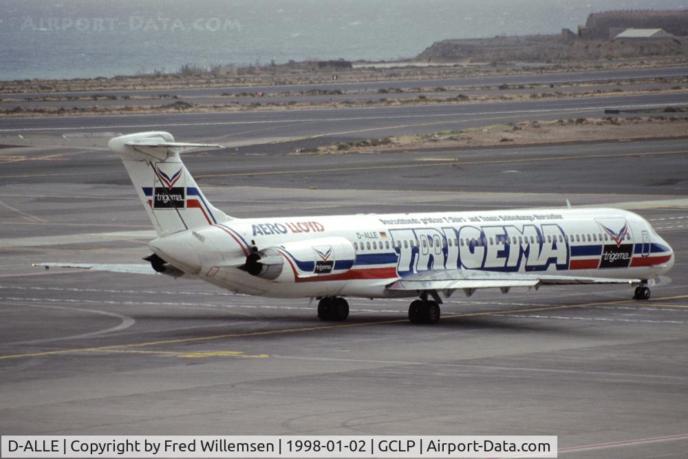 D-ALLE, 1987 McDonnell Douglas MD-83 (DC-9-83) C/N 49449, AERO LLOYD
