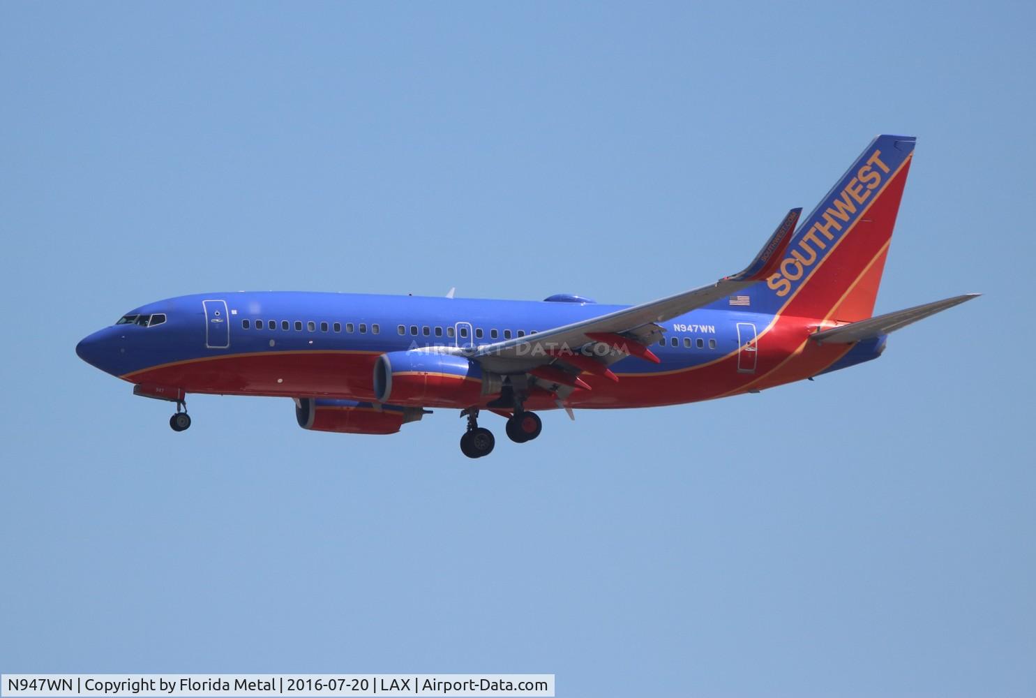 N947WN, 2010 Boeing 737-7H4 C/N 36924, Southwest