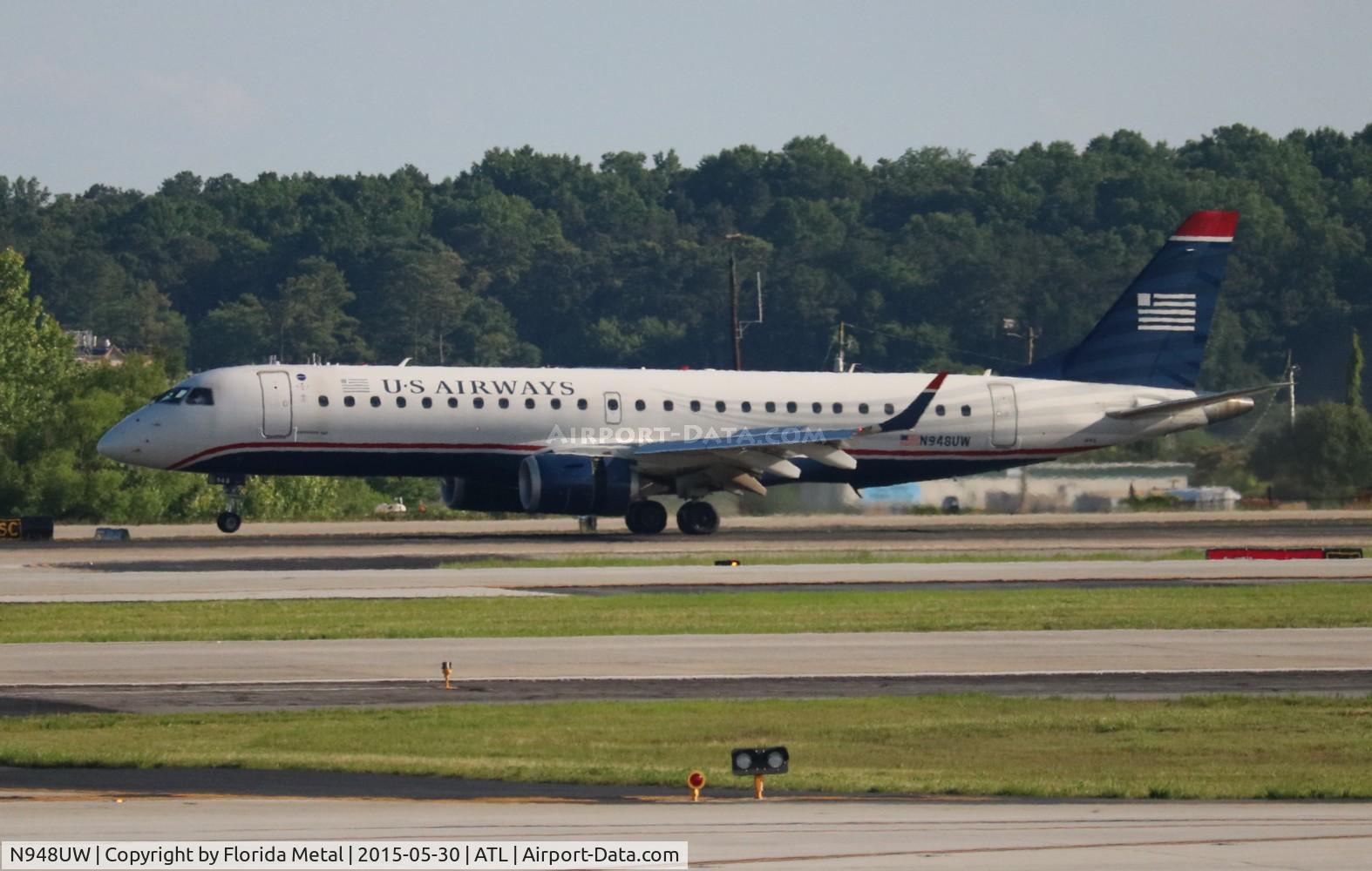 N948UW, 2007 Embraer 190AR (ERJ-190-100IGW) C/N 19000081, USAirways