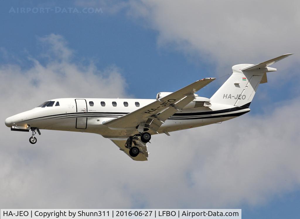 HA-JEO, 1987 Cessna 650 Citation III C/N 650-0142, Landing rwy 32L... Special Euro 2016 flight...