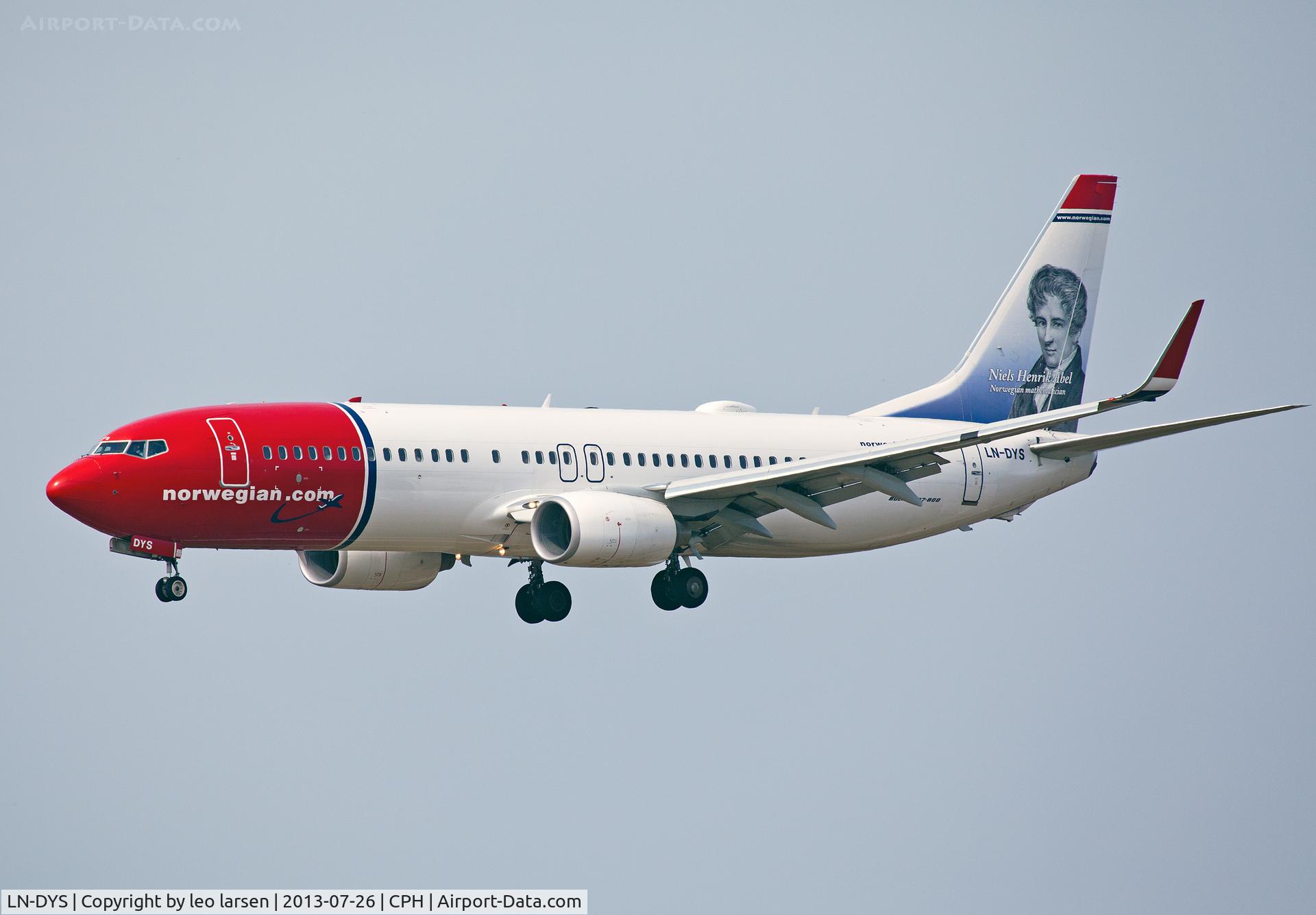 LN-DYS, 2011 Boeing 737-8JP C/N 39007, Copenhagen 26.7.13