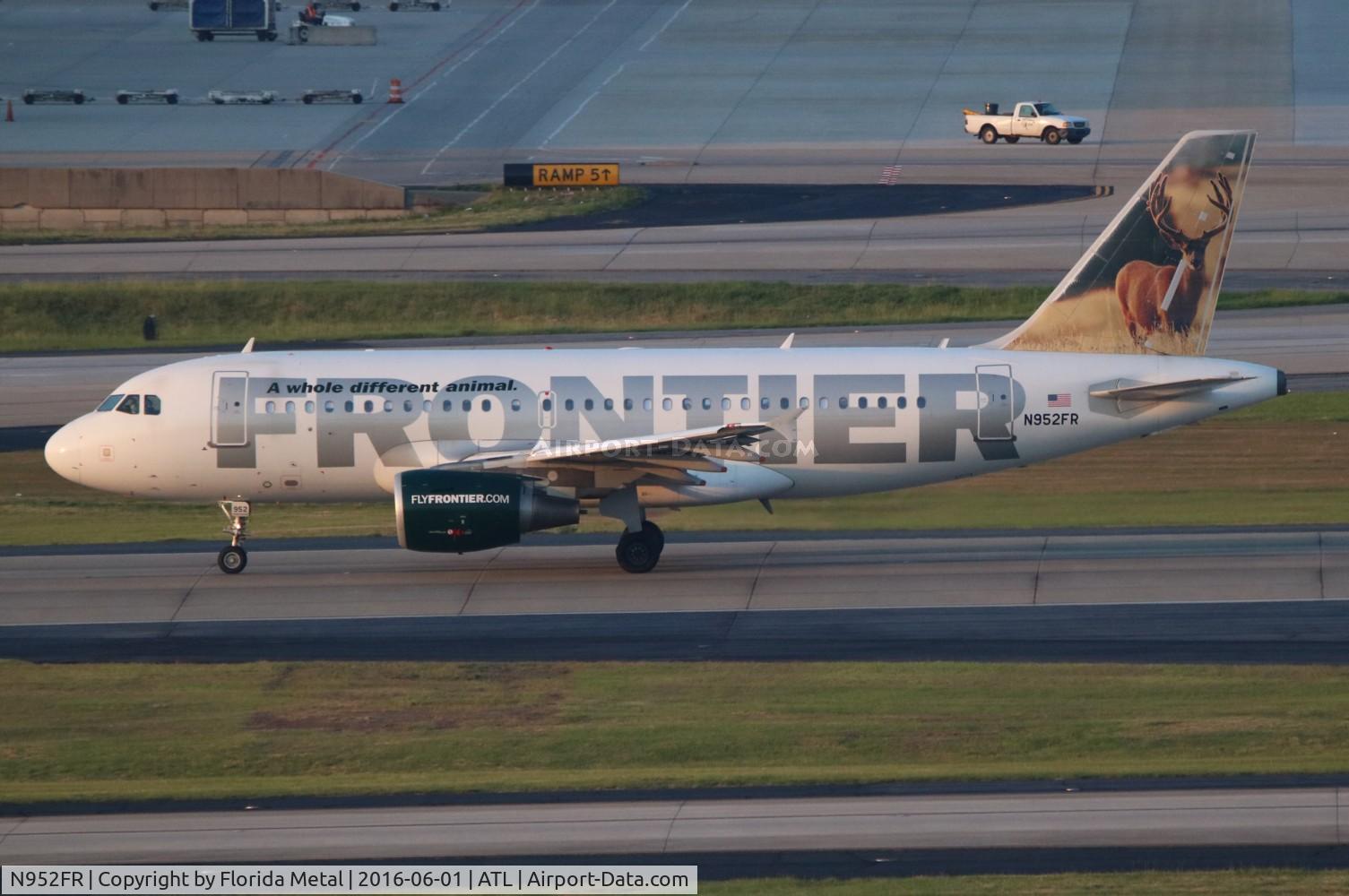 N952FR, 2010 Airbus A319-112 C/N 4204, Mel the Mule Deer