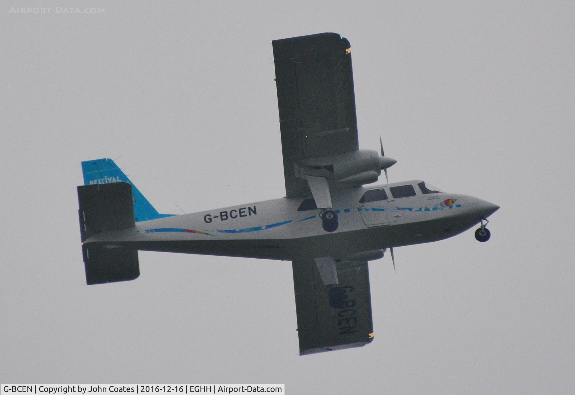 G-BCEN, 1974 Britten-Norman BN-2A-26 Islander C/N 403, Low approach in poor weather