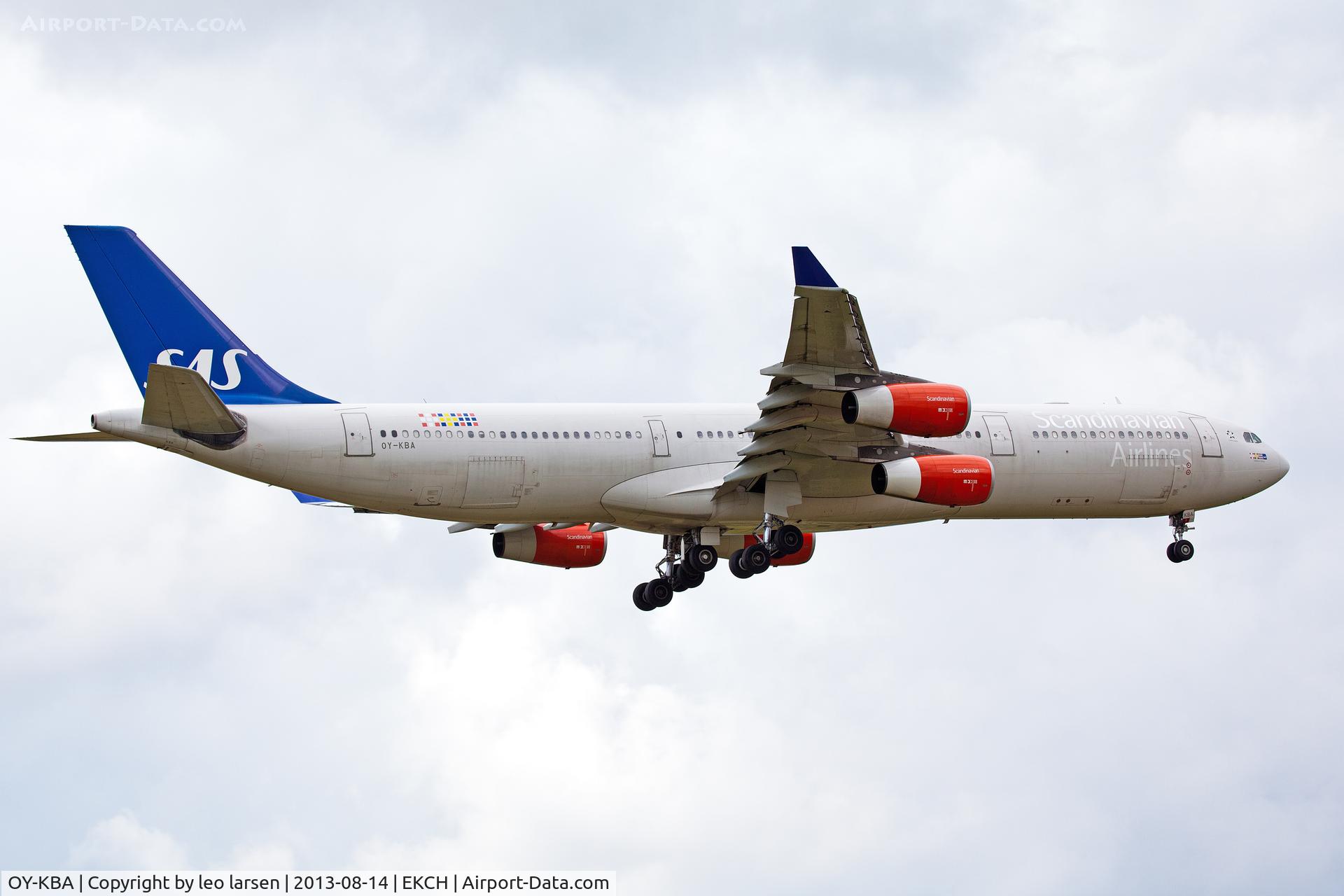OY-KBA, 2001 Airbus A340-313X C/N 435, Copenhagen 14.8.13