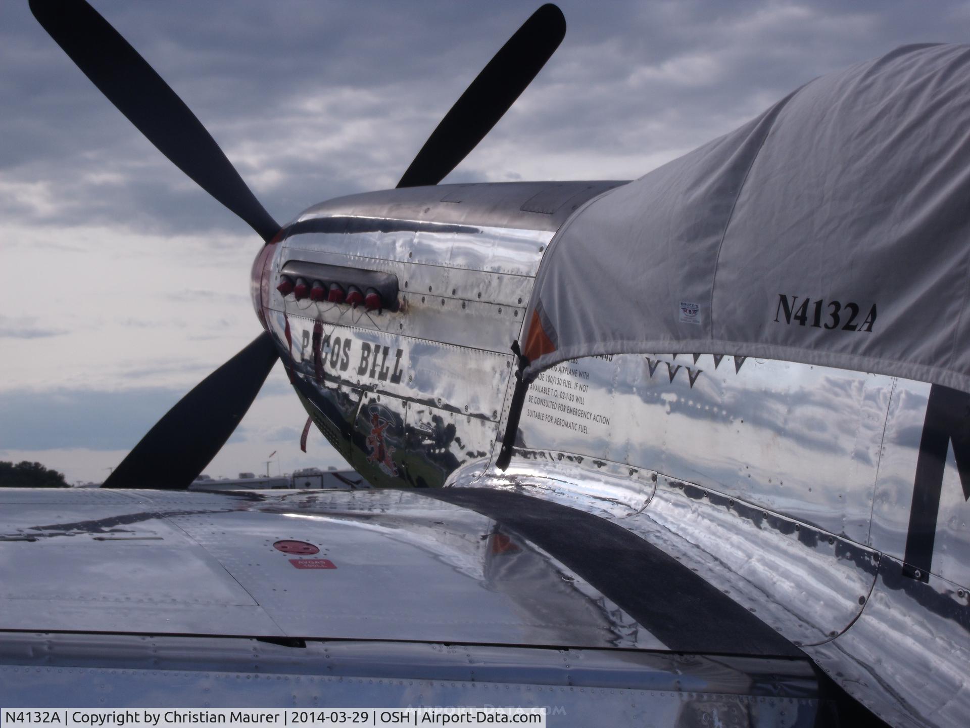 N4132A, 1944 North American P-51D Mustang C/N 122-40985, Pecos Bill