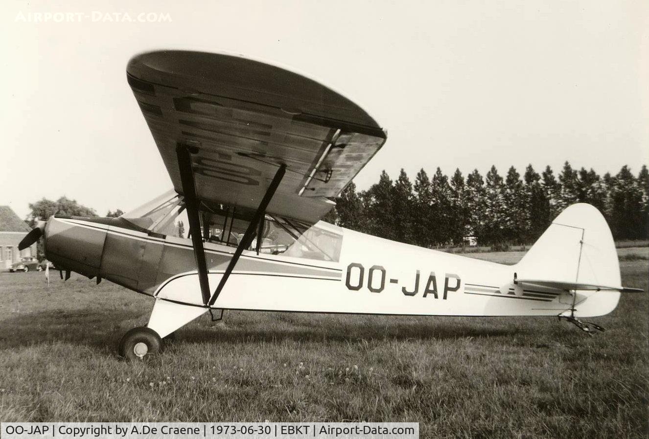 OO-JAP, 1951 Piper L-18C Super Cub (PA-18-95) C/N 18-1561, OO-JAP crashed at Groot-Bijgaarden  (Brussels) on 1973-09-16.