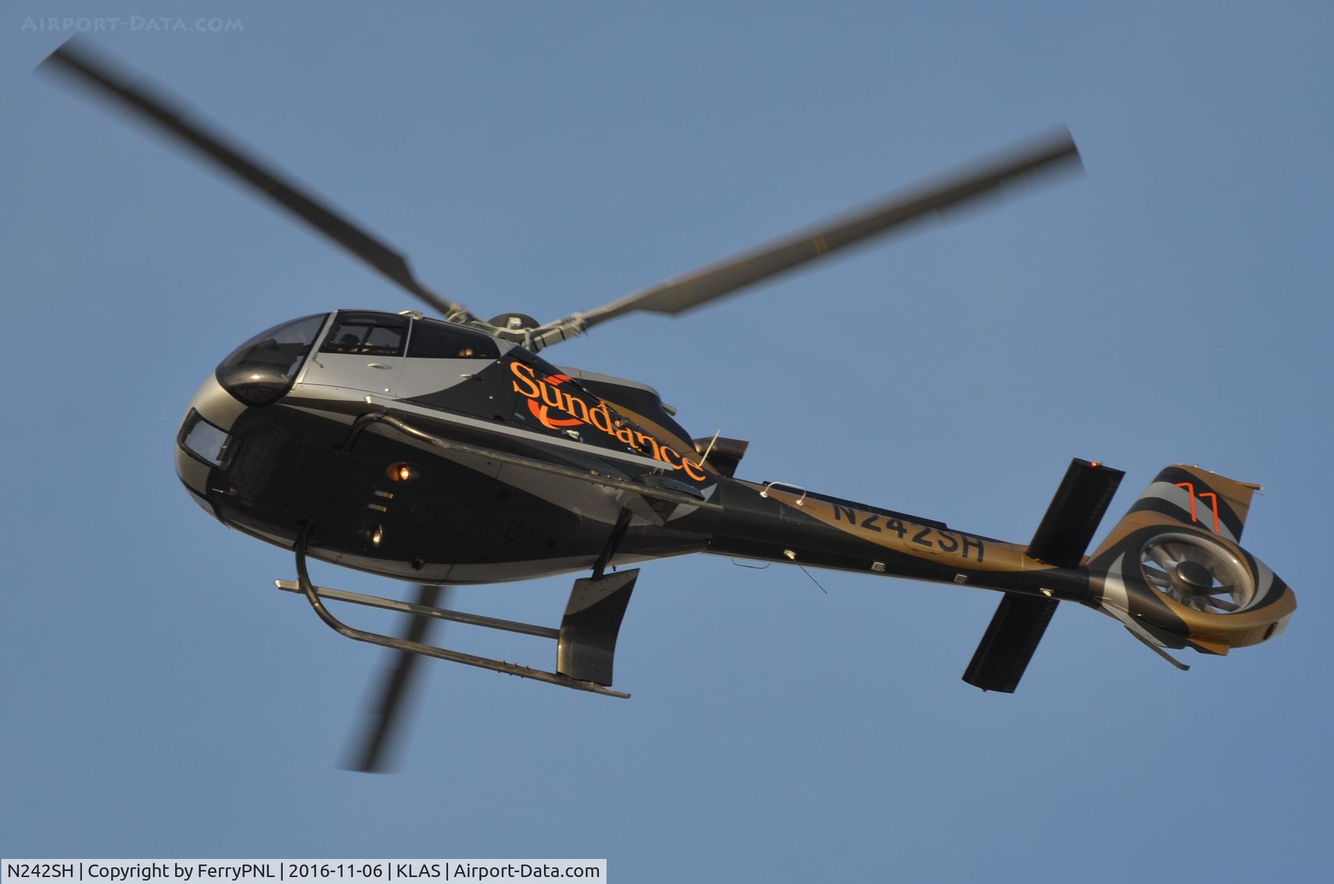 N242SH, 2015 Airbus Helicopters EC-130T-2 C/N 8120, Sundance EC130 returning to LAS.