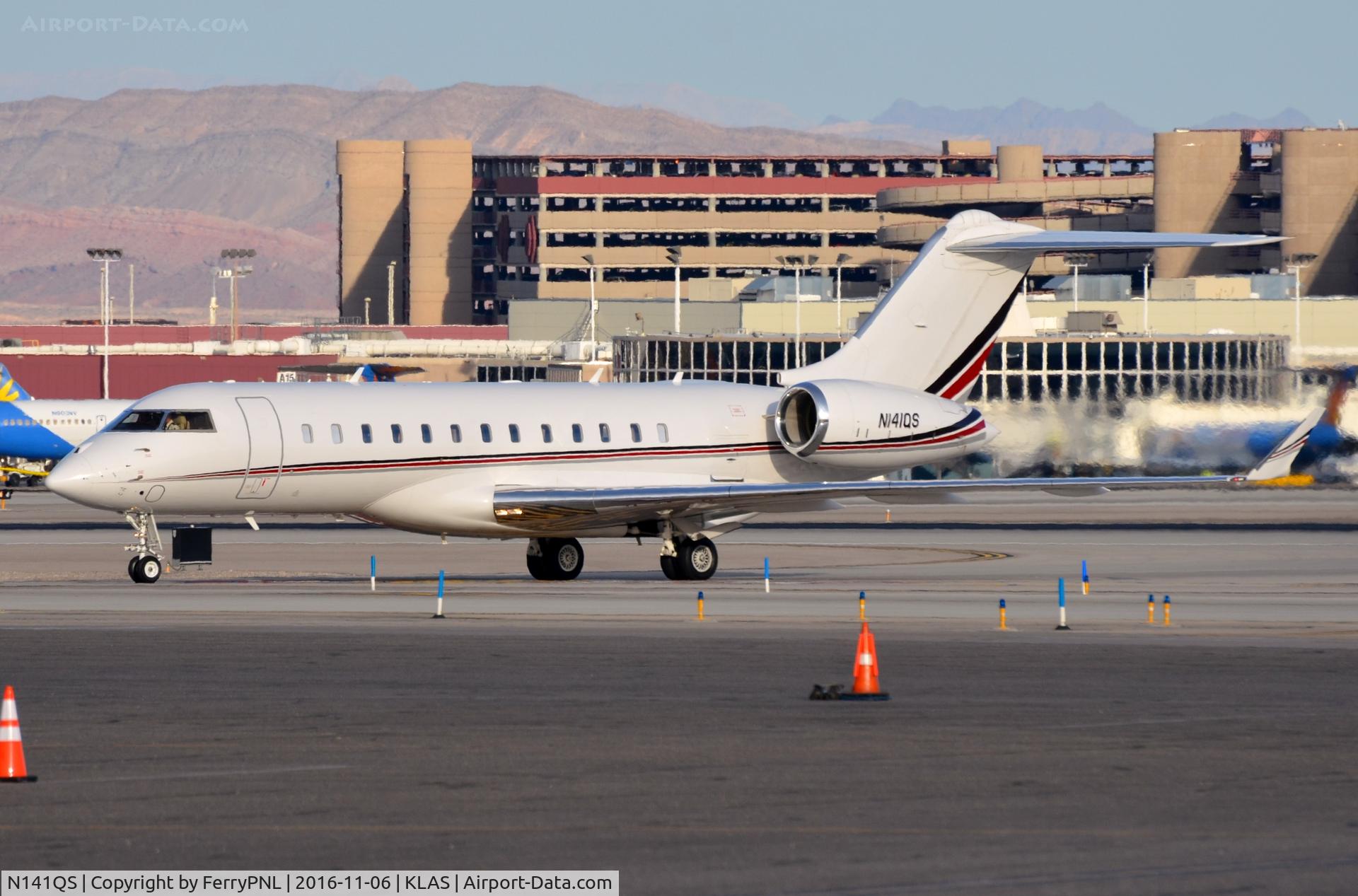 N141QS, 2012 Bombardier BD-700-1A10 Global 6000 C/N 9479, Netjets BD700 arrived in LAS