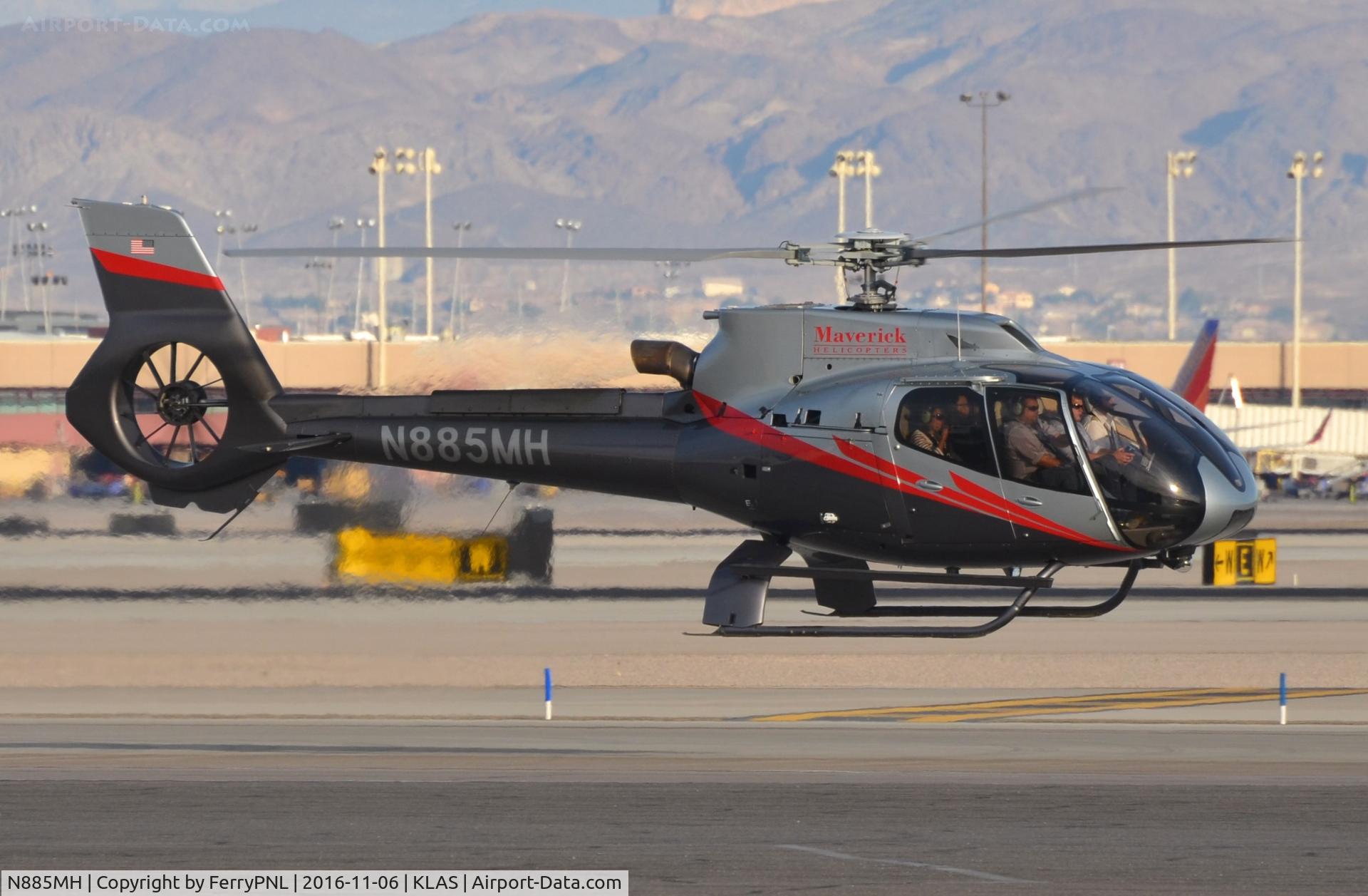 N885MH, 2015 Airbus Helicopters EC-130T-2 C/N 8057, Maverick EC130 returning from its sight-seeing tour.