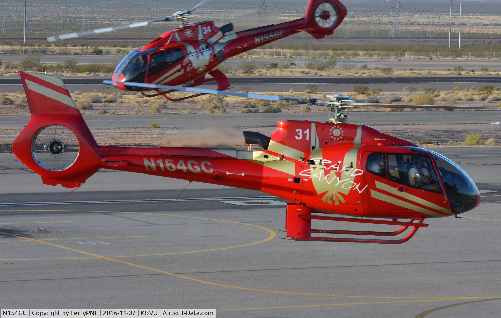 N154GC, Eurocopter EC-130B-4 (AS-350B-4) C/N 7077, Morning action in Bloulder City.