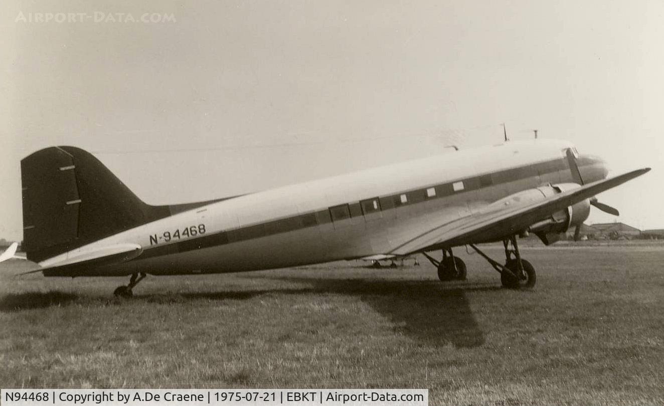 N94468, 1944 Douglas DC-3 (C-47A-80-DL) C/N 19536, At Wevelgem in 1975.