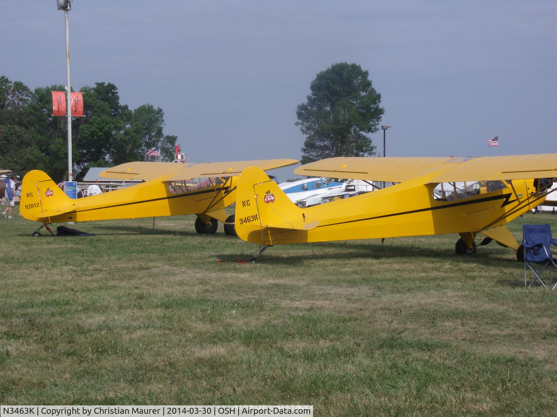 N3463K, 1946 Piper J3C-65 Cub Cub C/N 22156, Piper Cub sitting next to another Cub