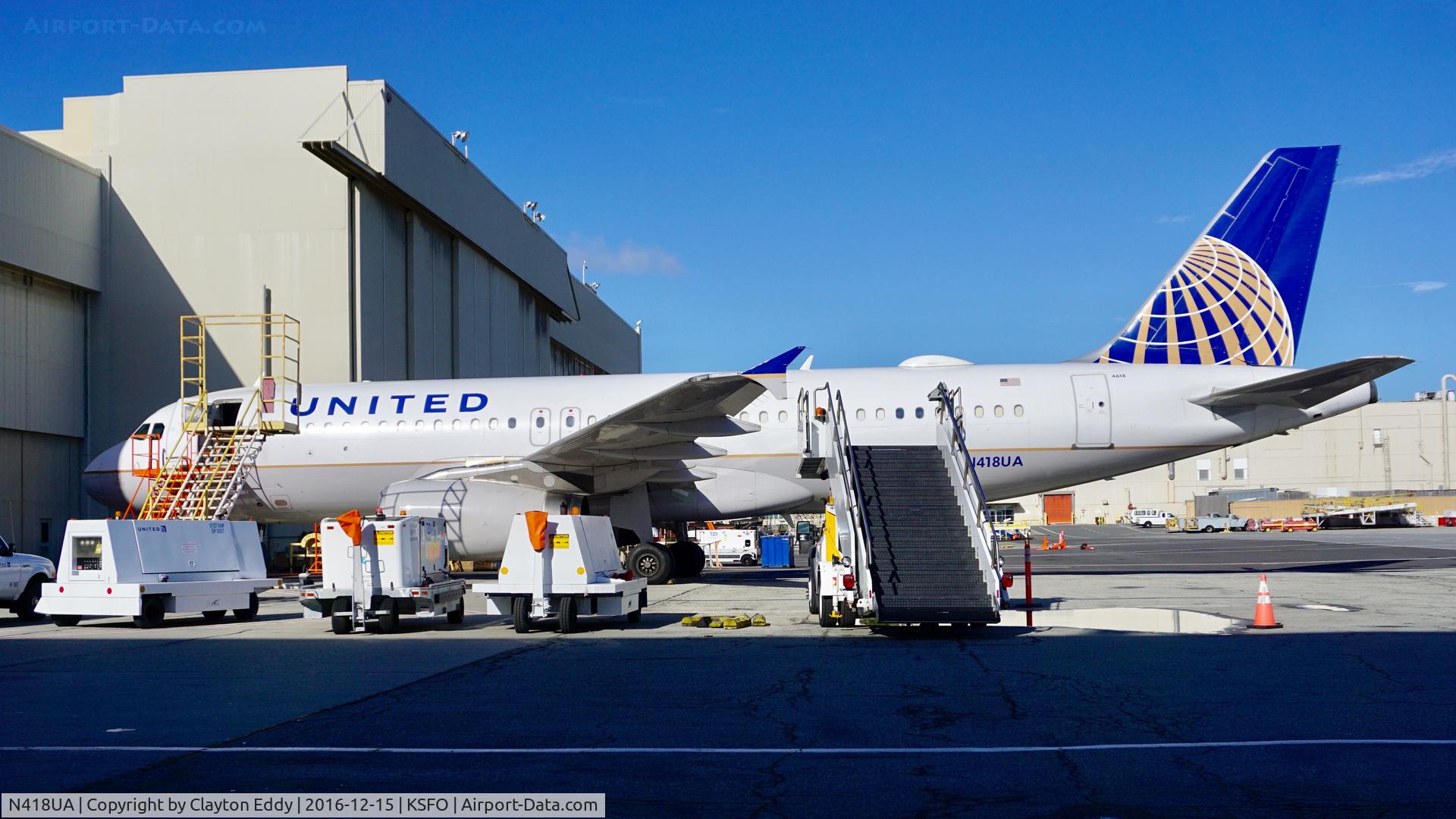 N418UA, 1994 Airbus A320-232 C/N 485, SFO 2016