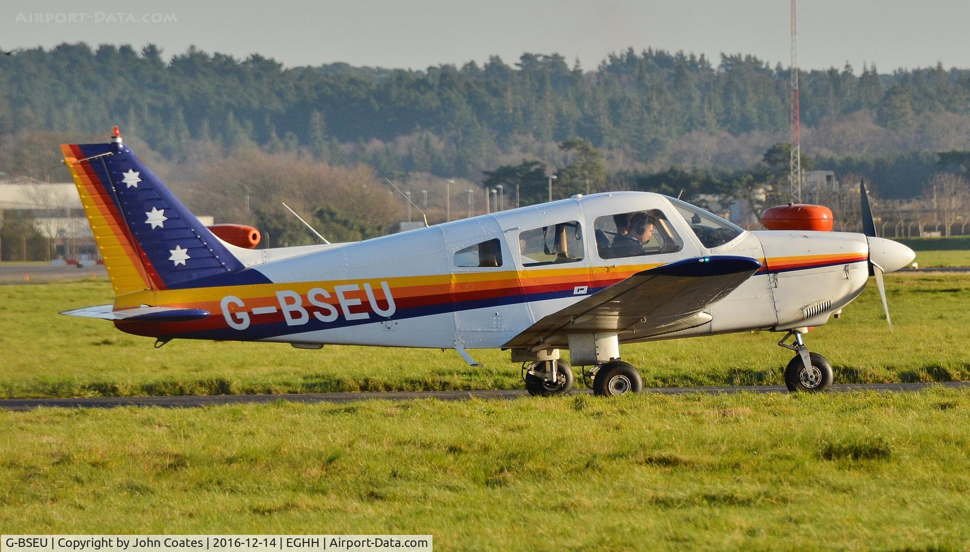 G-BSEU, 1977 Piper PA-28-181 Cherokee Archer II C/N 28-7890108, About to depart