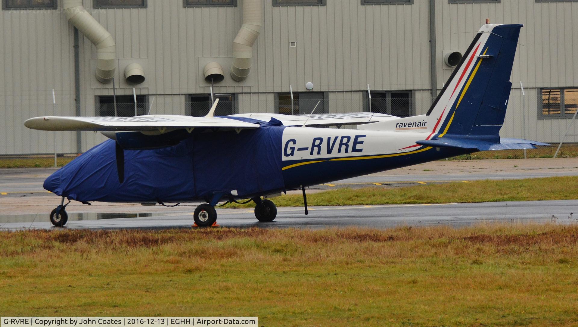 G-RVRE, 1975 Partenavia P-68B C/N 57, Sat in the rain with its raincoat on