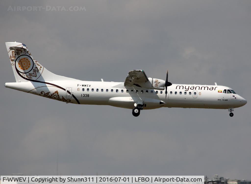 F-WWEV, 2016 ATR 72-600 C/N 1338, C/n 1338 - To be XY-AME