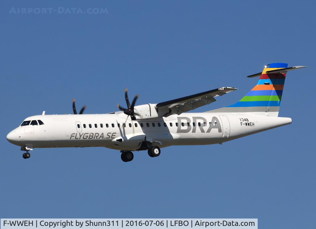 F-WWEH, 2016 ATR 72-600 (72-212A) C/N 1348, C/n 1348 - To be SE-MKE