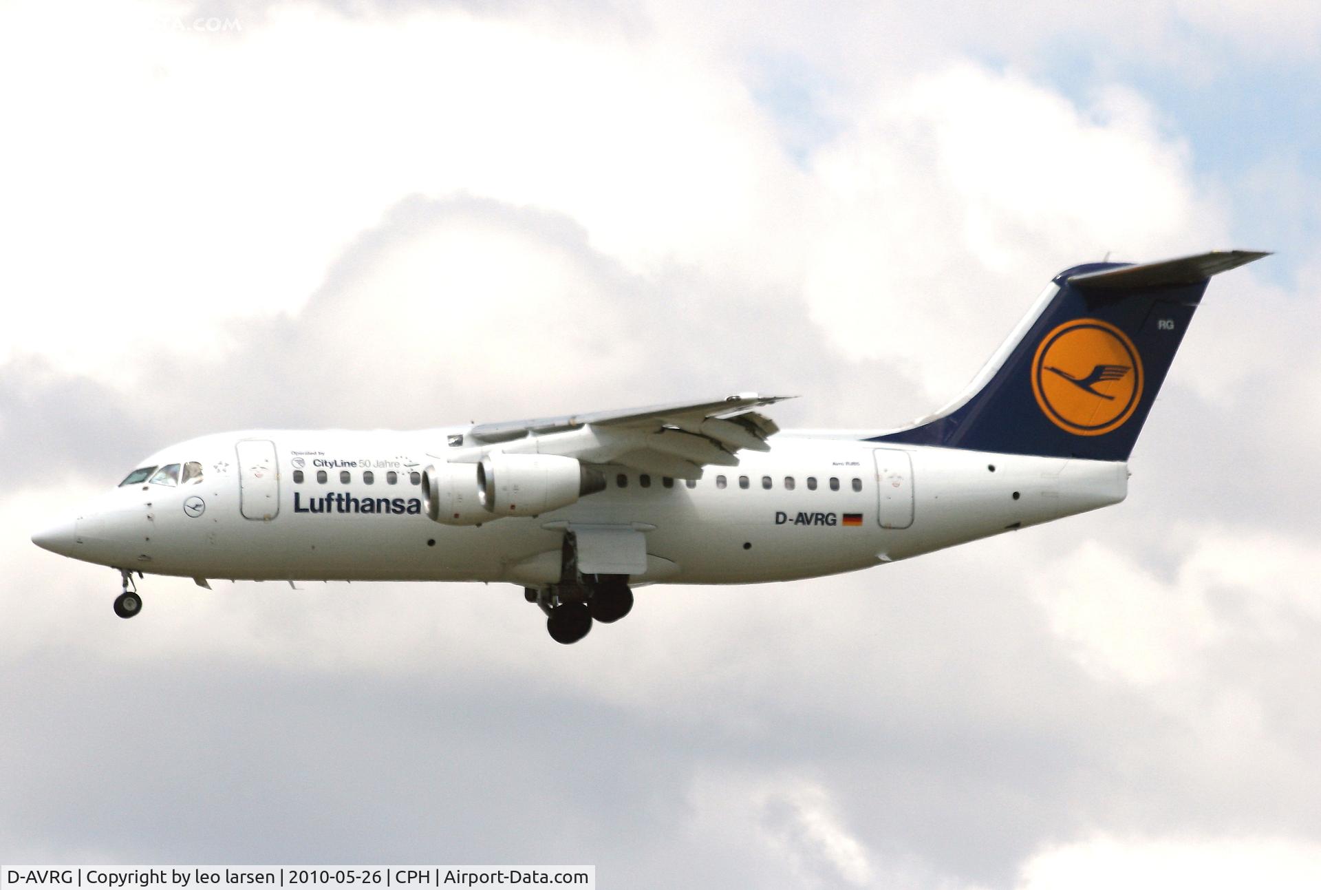 D-AVRG, 1995 British Aerospace Avro 146-RJ85 C/N E.2266, Copenhagen 26.5.10
