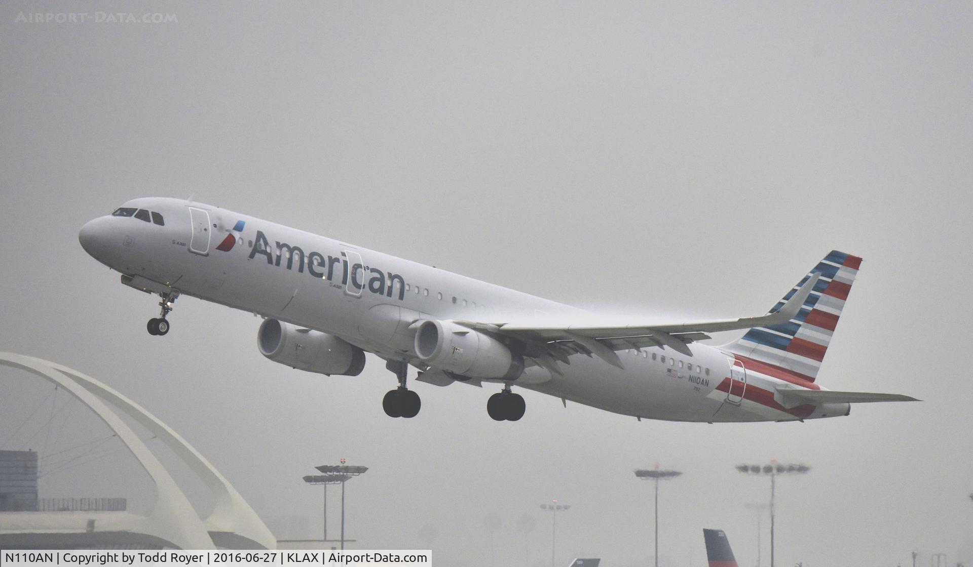 N110AN, 2014 Airbus A321-231 C/N 5975, Departing LAX