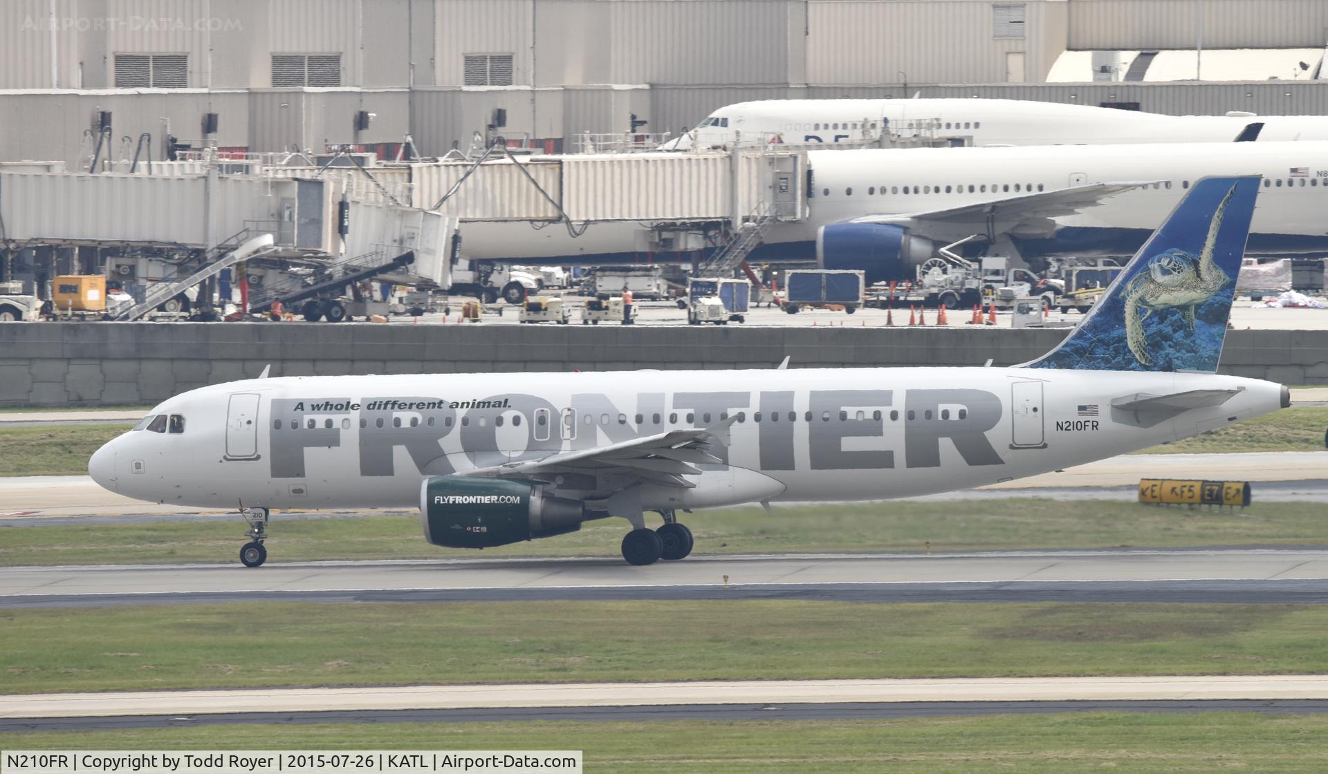 N210FR, 2011 Airbus A320-214 C/N 4668, Departing Atlanta