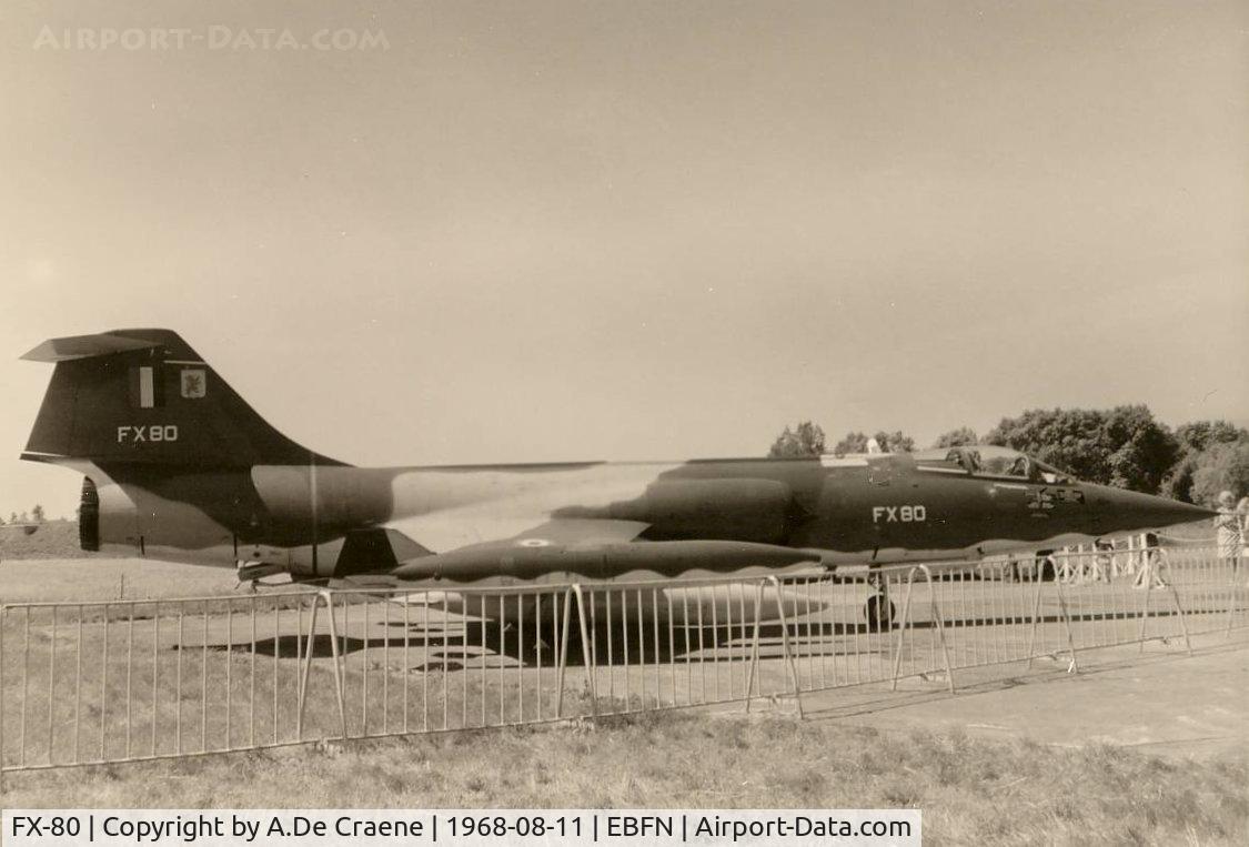 FX-80, Lockheed F-104G Starfighter C/N 683-9138, Koksijde Airshow in 1968.