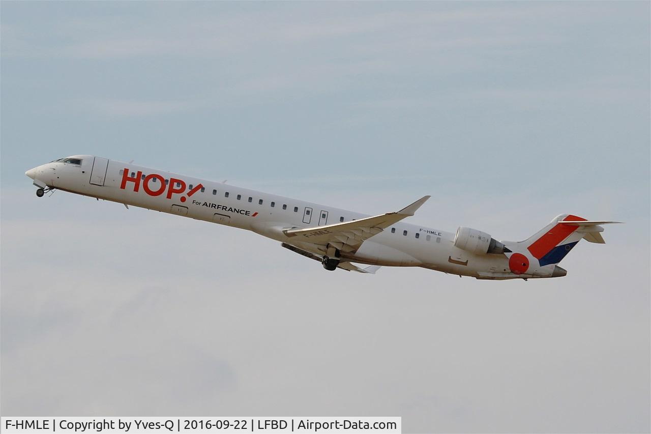 F-HMLE, 2010 Bombardier CRJ-1000EL NG (CL-600-2E25) C/N 19009, Bombardier CRJ-1000EL NG, Take off rwy 23, Bordeaux Mérignac airport (LFBD-BOD)