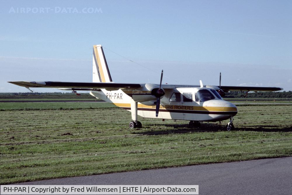 PH-PAR, 1971 Britten-Norman BN-2A-26 Islander C/N 206, AVIATION SANS FRONTIERES