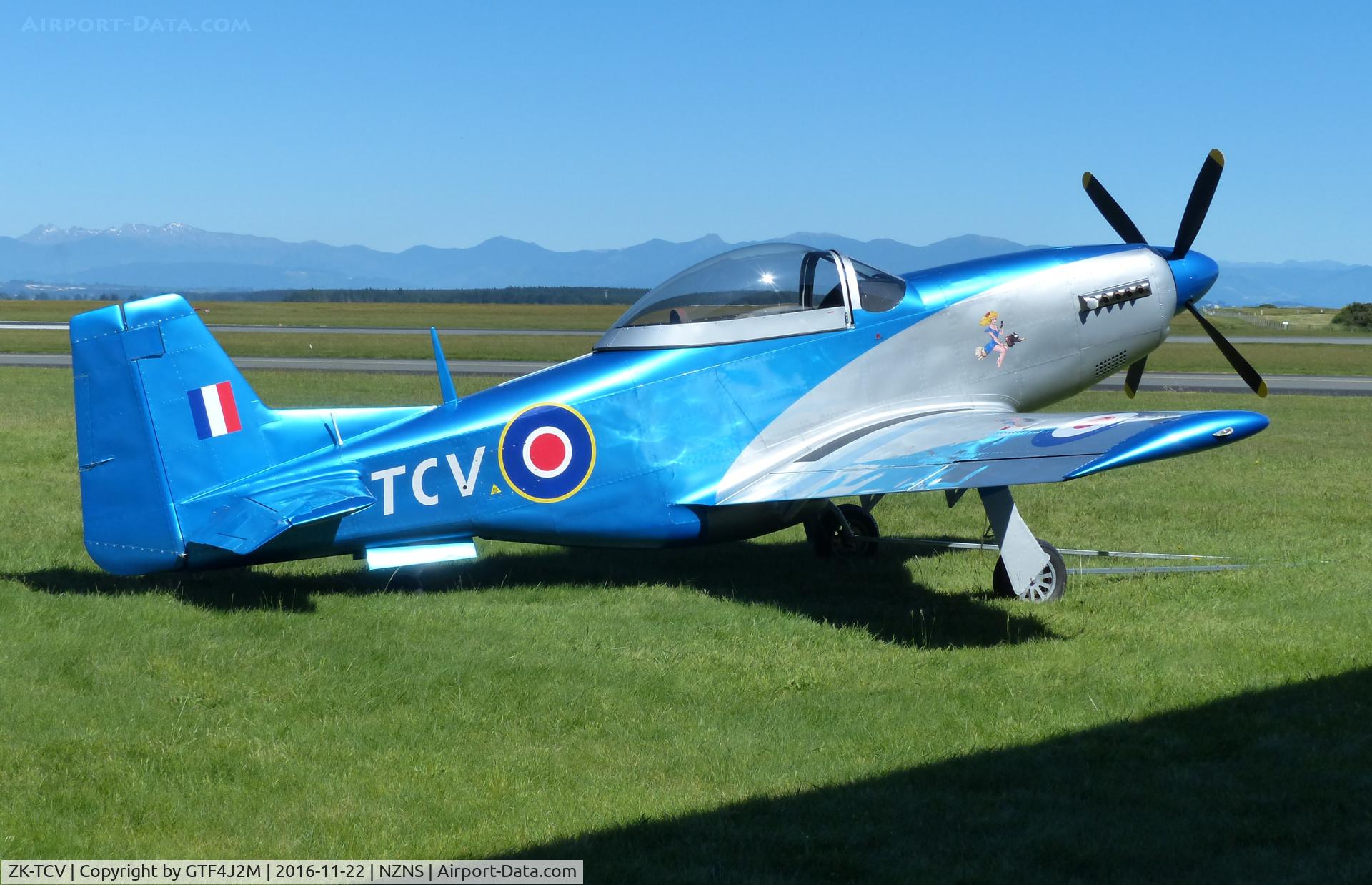 ZK-TCV, Titan T-51 Mustang C/N 0081, ZK-TCV at Nelson 22.11.16
