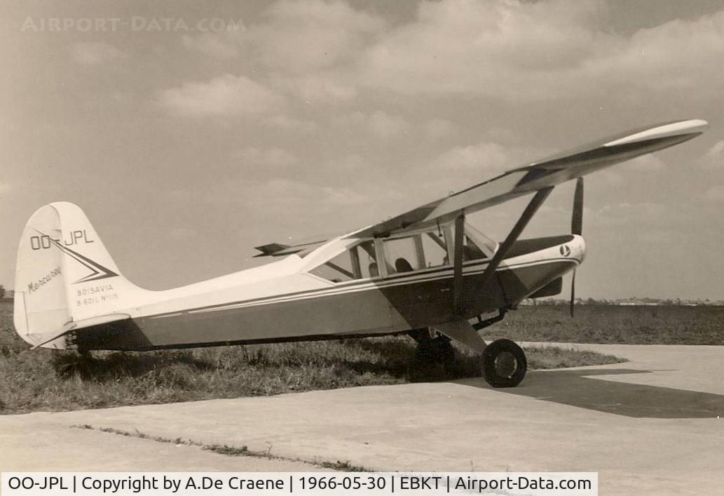 OO-JPL, Boisavia B-601L Mercurey C/N 115, At Wevelgem in 1966.