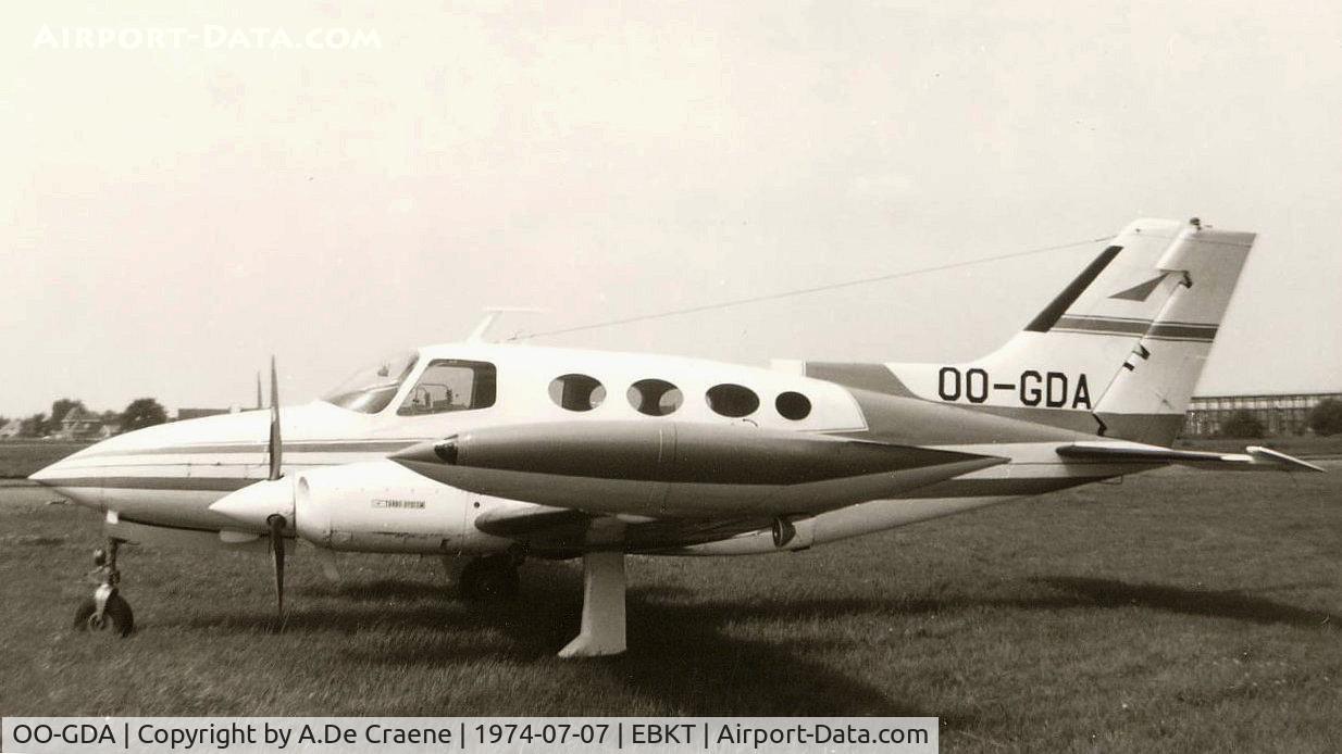 OO-GDA, Cessna 401A C/N 401A0029, OO-GDA of Publi Air at Wevelgem in 1974.