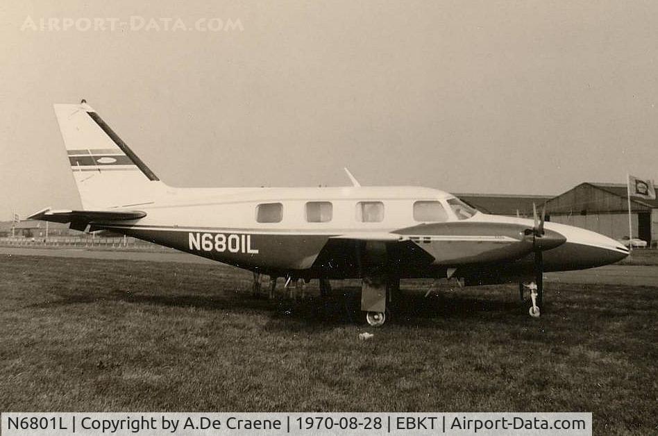 N6801L, 1970 Piper PA-31P Navajo Navajo C/N 31P-3, At Wevelgem in 1970.