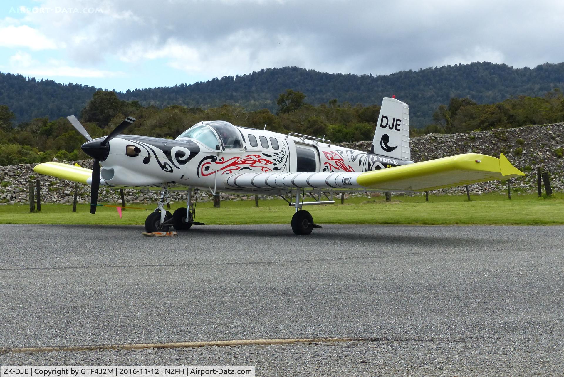 ZK-DJE, NZ Aerospace FU24-950 C/N 176, ZK-DJE at Fox Glacier airfield 12.11.16