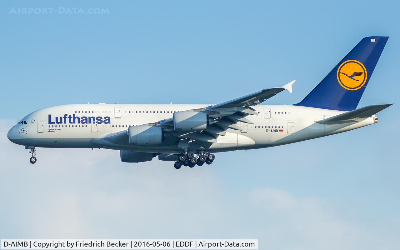 D-AIMB, 2010 Airbus A380-841 C/N 041, on fonal RW07C